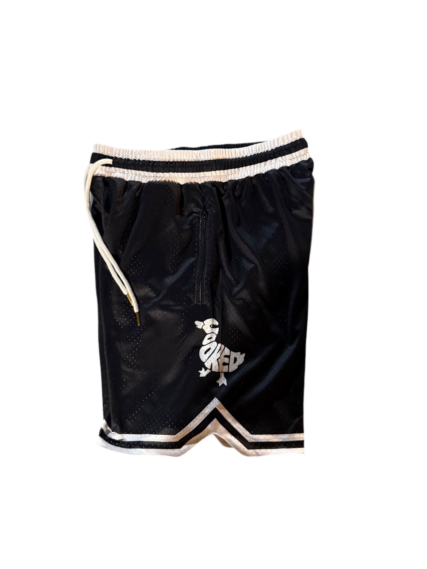 New logo black mesh shorts