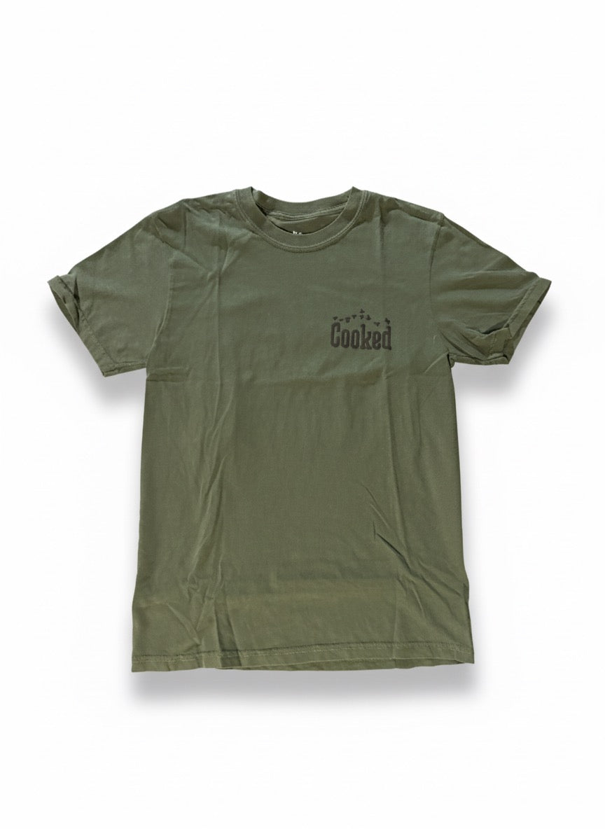 Hemp Green Puff Print logo t-shirt