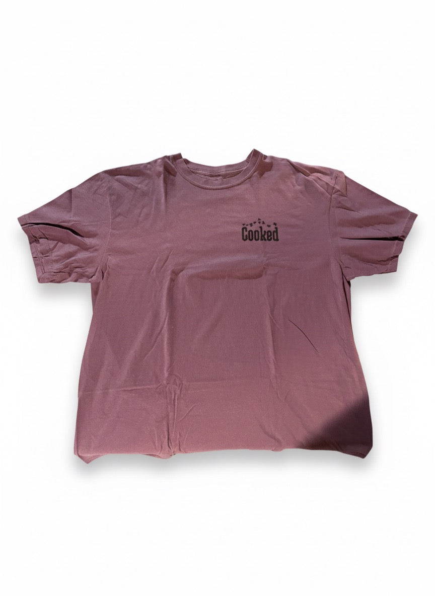 Berry T-shirt black puff print logo