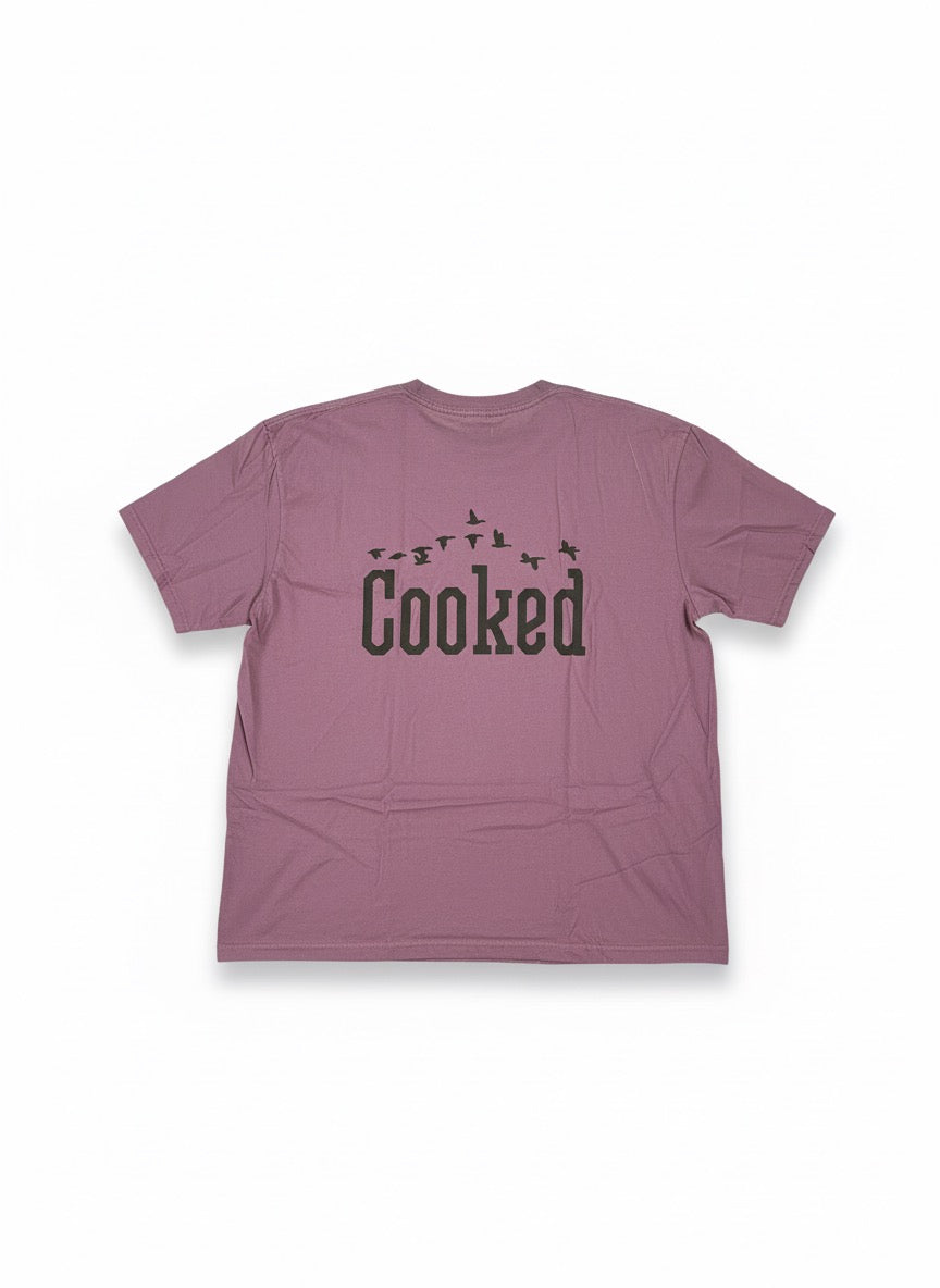 Berry T-shirt black puff print logo