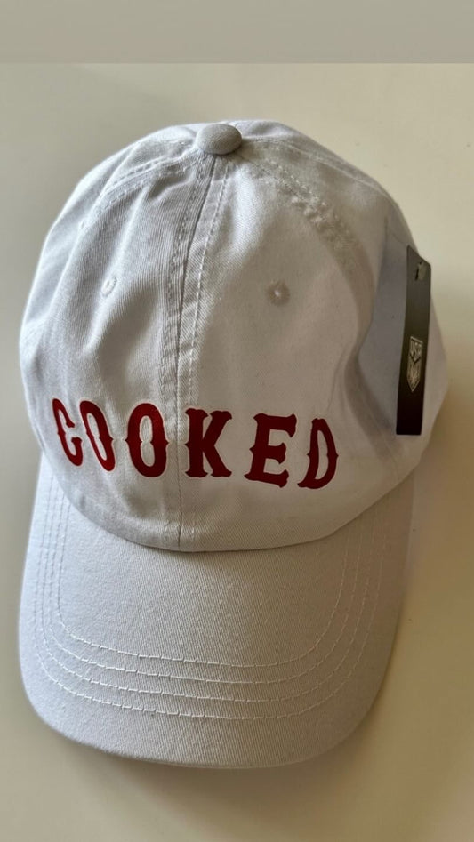 Dad Hat White Redsox Cooked