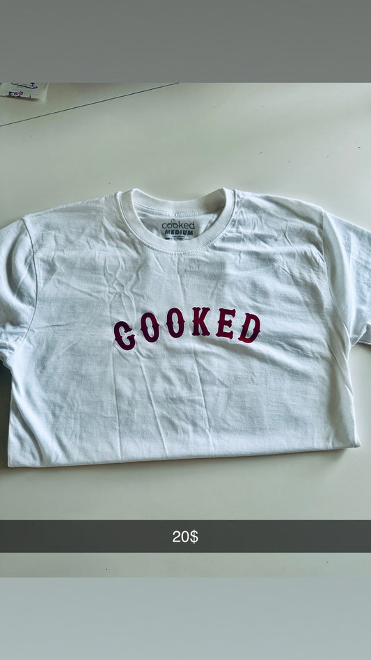 Cooked Red Sox White T-Shirt