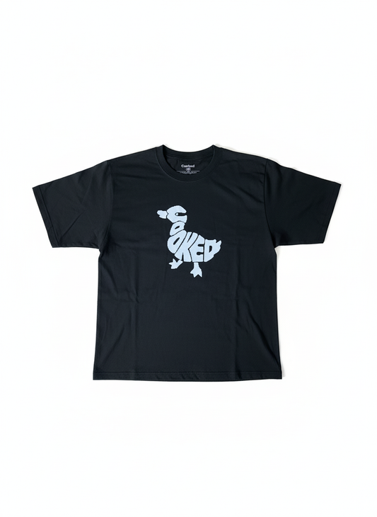 Duck logo heavyweight black tee