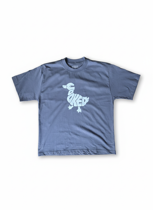 Duck Logo gray heavyweight t-shirt