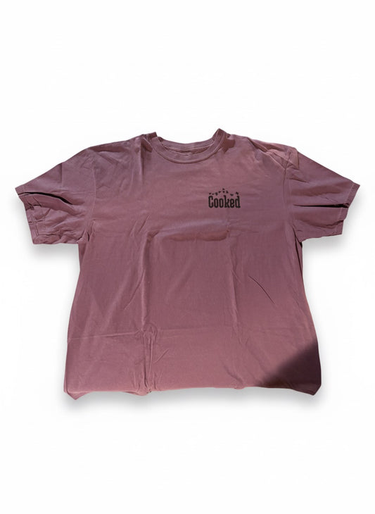 Berry T-shirt black puff print logo