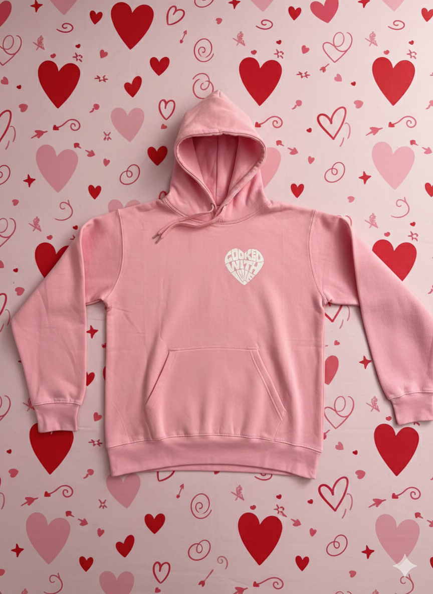 Cooked with Love Hoody (pink)