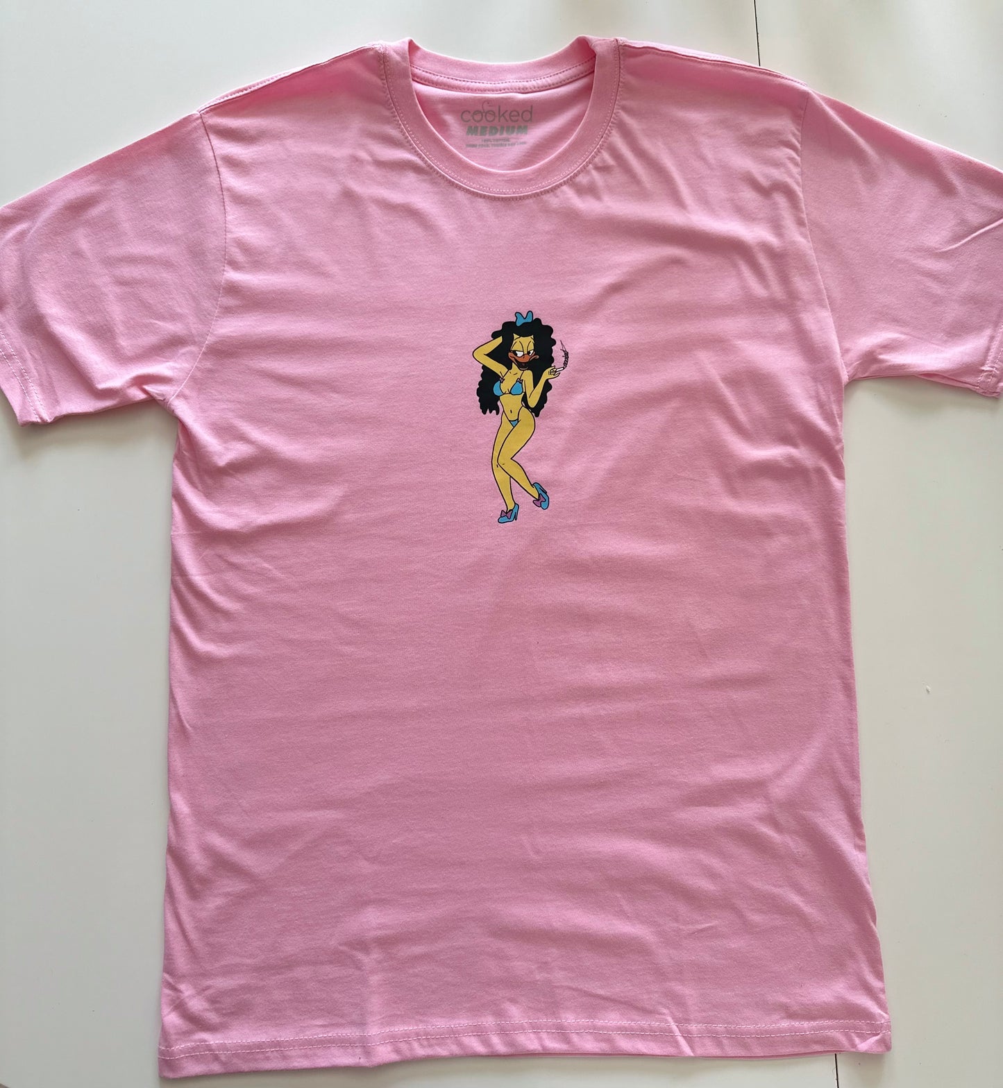 Sexy Lady Smoking Tee (Pink)