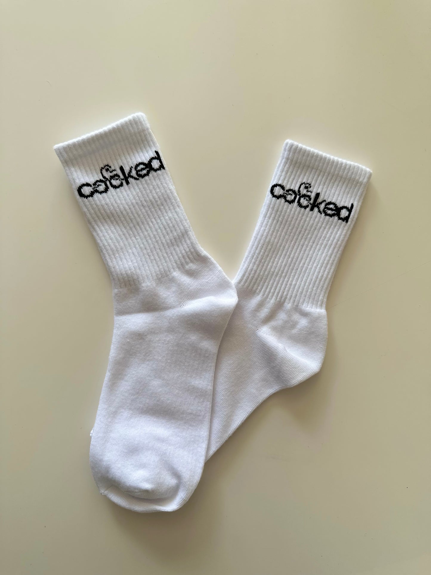 White Crew Socks