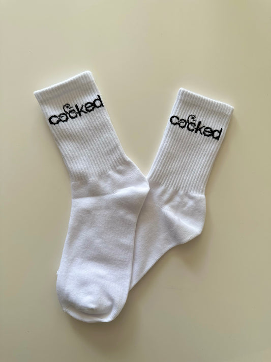 White Crew Socks